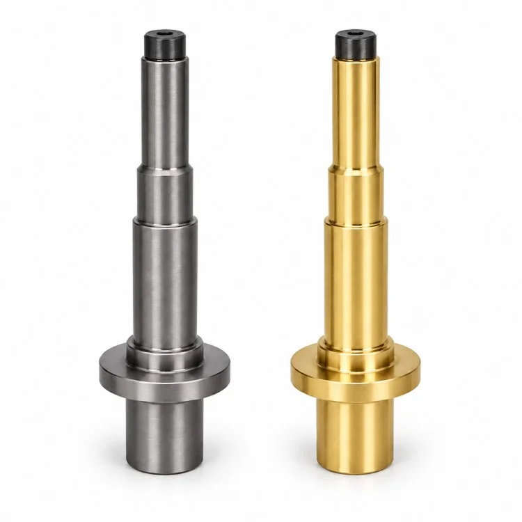 Precision CNC Machined Flanged Stepped Shaft