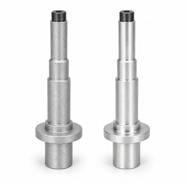 Precision CNC Machined Flanged Stepped Shaft